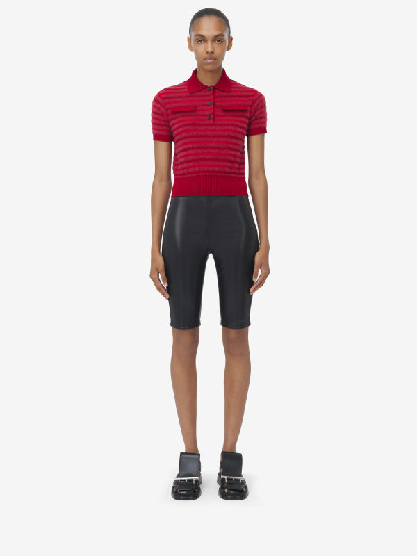 ALEXANDER MCQUEEN - Leather Cycling Shorts - Item 817918Q5AO81331